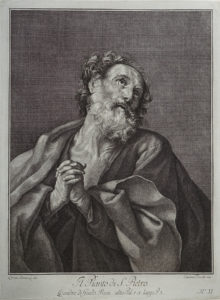 San Pietro penitente (da Raccolta di ottanta stampe rappresentanti i quadri più scelti dei SS. Marchesi Gerini di Firenze, Firenze 1780 (vol./tav. II/11)